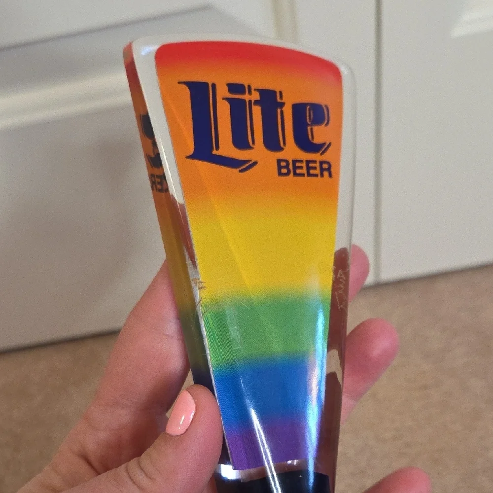 Vintage Lite Beer Rainbow Tap Handle